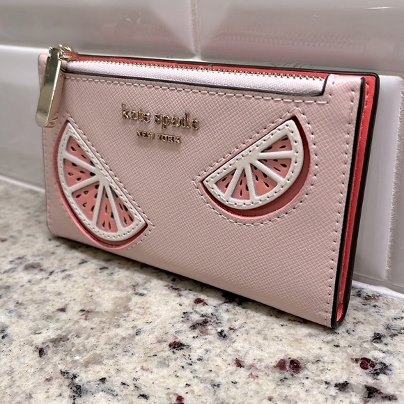 Kate Spade Summer Spritz Small Slim Bi-fold Wallet NWT - Picture 3 of 7